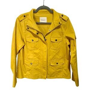 Thread & Supply Mustard Yellow Utility Field Jacket Womens Large J1187CSWT